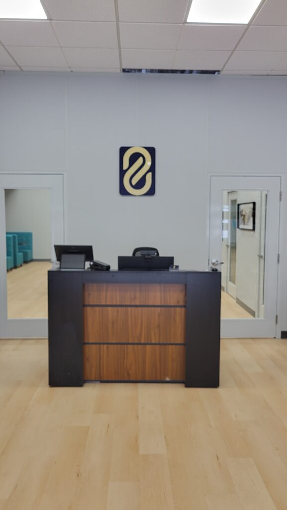 Reception area at Parry Sound Corporate Corner coworking space
