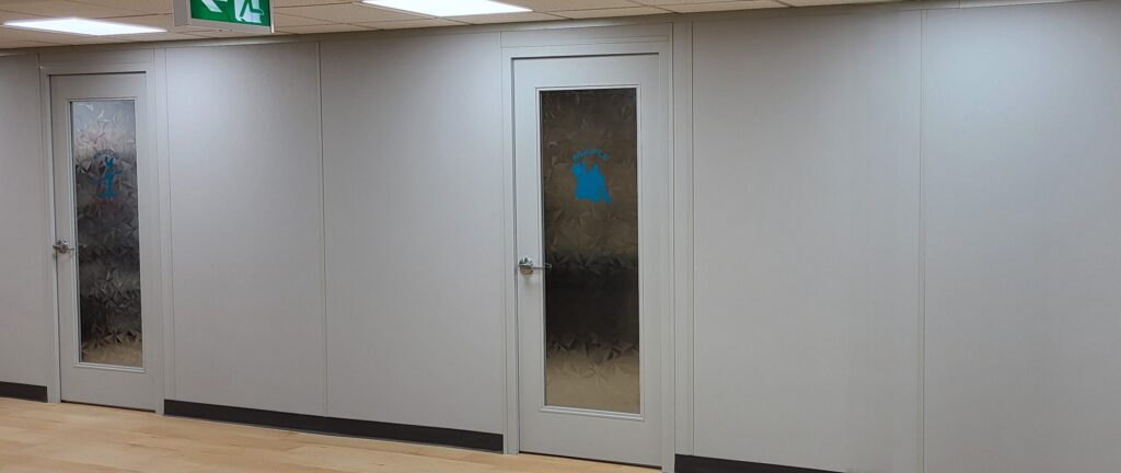 Secure coworking amenities in Parry Sound with lockable office doors